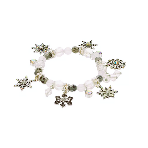 Snowflake Charm Stretch Bracelet